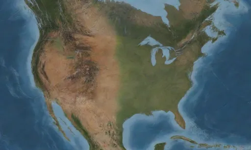 Mapa detallar fronteras " características geológicas de América del Norte y compararlo con otros continentes a nivel mundial.